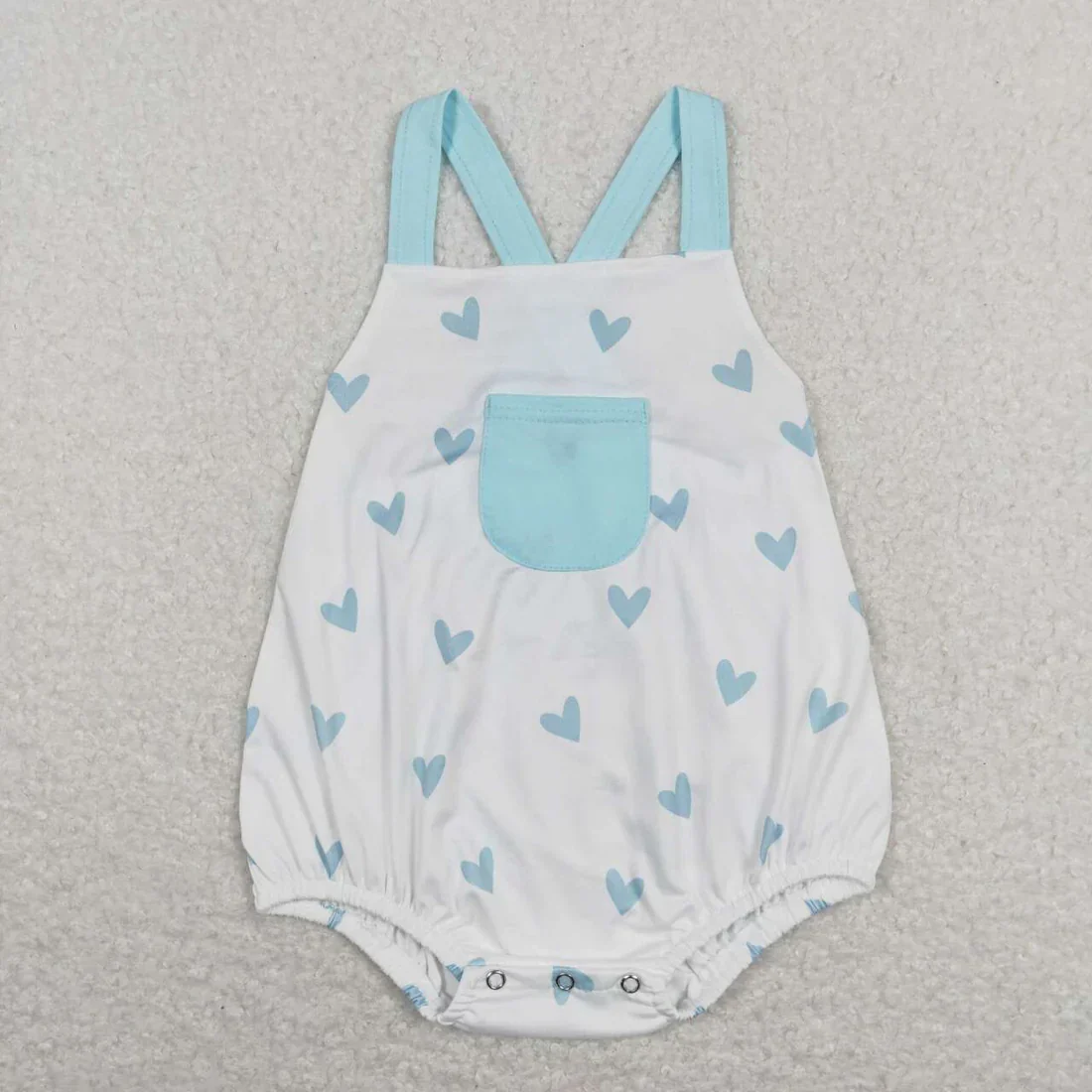 Baby Boy Girl Valentines Hearts Sibling Romper Clothes Set