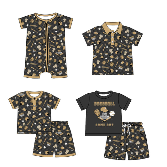 Baby Boy Baseball Sibling Romper Shirt Set ( Moq 5 Each Style ) 2.10