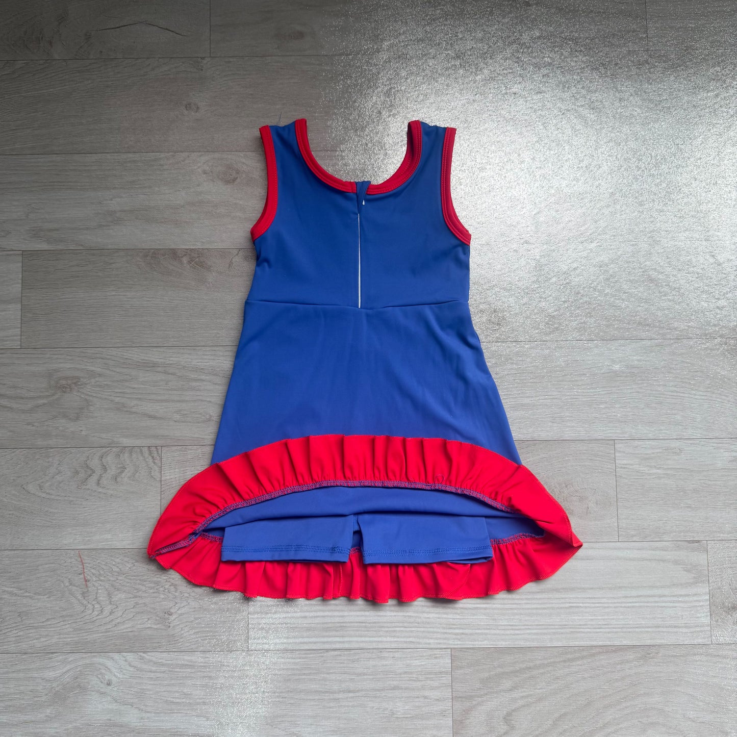 ( No moq ) Preorder Baby Girls Kids Sleeveless Shorts Knee Length Navy Dress Yoga Active Scallop Clothes