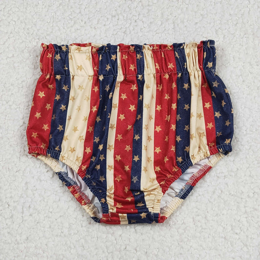 Baby Toddler Kids Stars Stripes 4th Of July Bummie Shorts Bottoms Clothes RTS