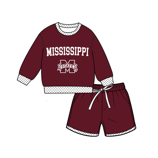 ( Moq 5 ) Baby Girls Kids Long Sleeves Shirt Shorts Team Set Clothes