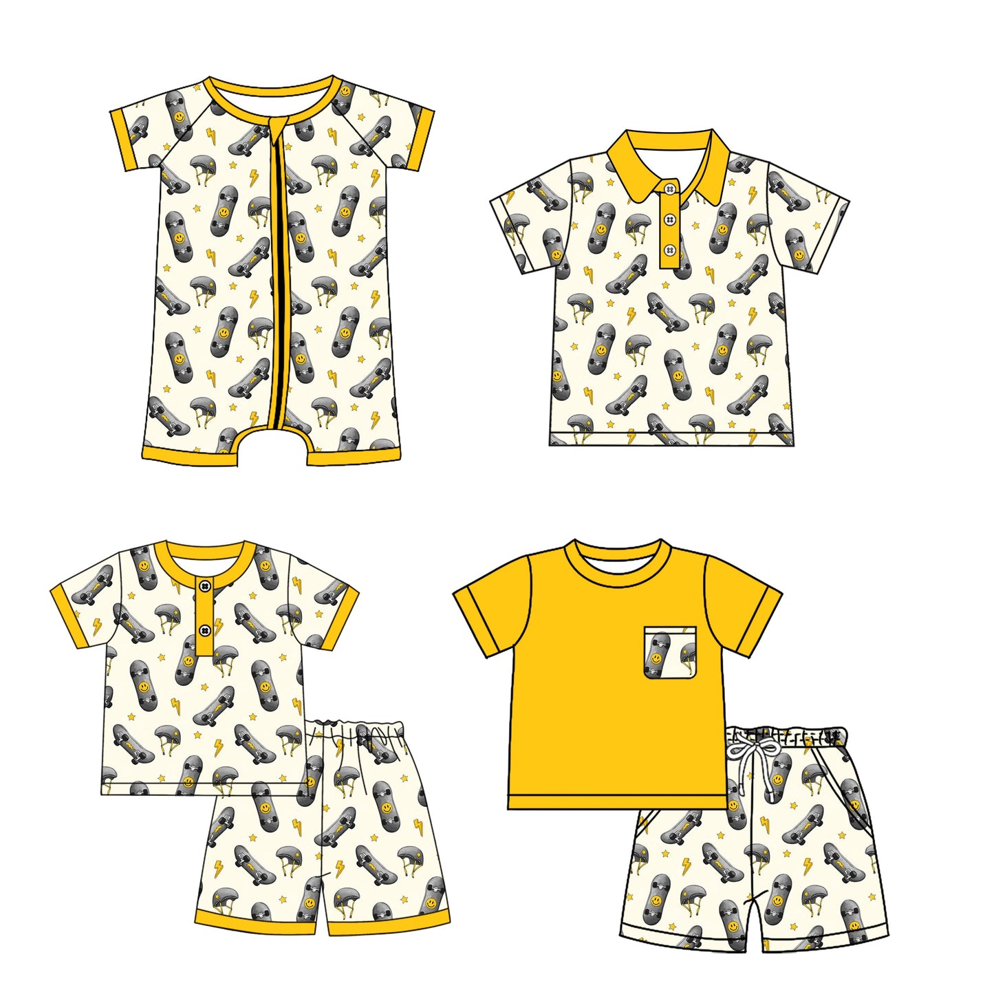 Baby Boy Short Sleeves Sibling Romper Shirt Set ( Moq 5 Each Style ) 2.10
