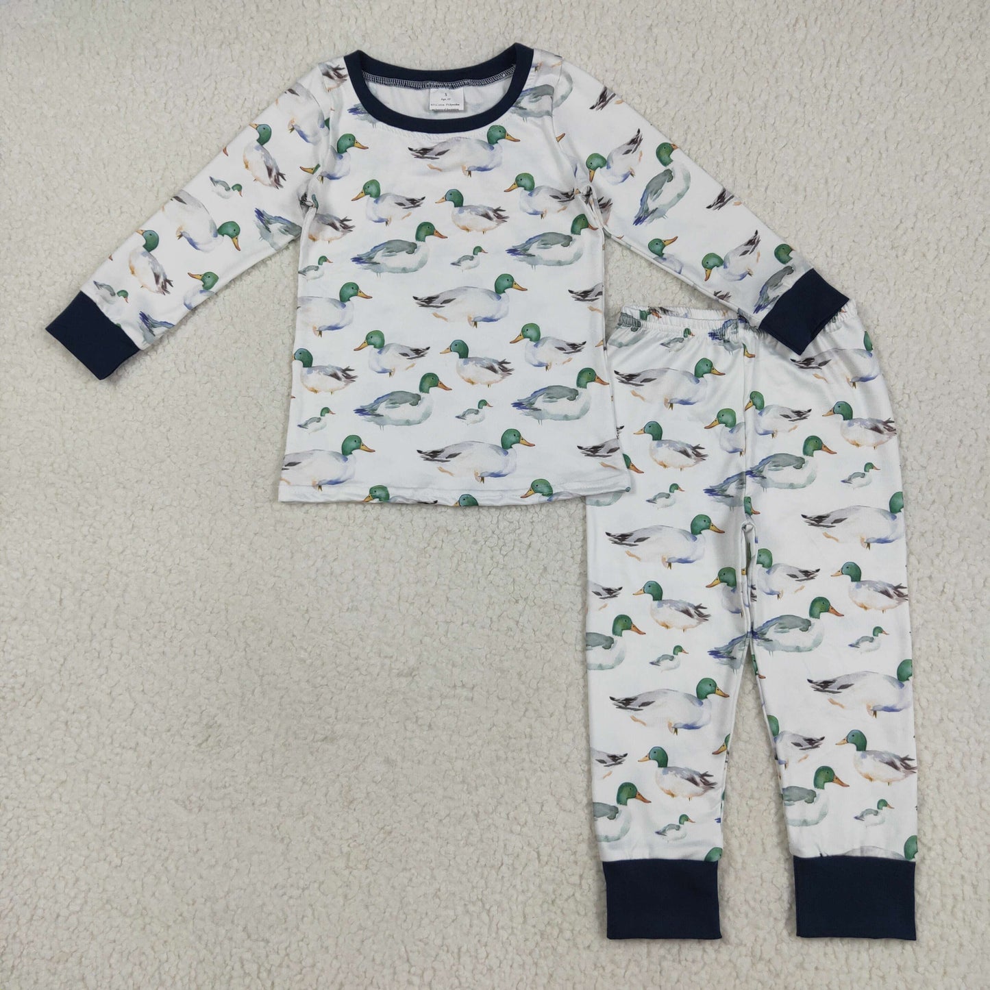 Baby Boy Long Sleeves Ducks Shirt Pants Pajamas Set RTS