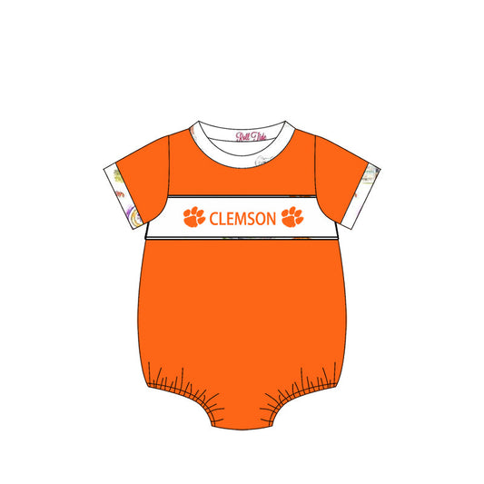 Baby Boy Short Sleeves Team Yellow Bubble Romper (Moq 5 )