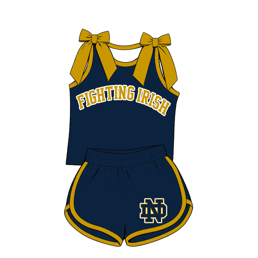 ( Moq 5 ) Sibling Baby Girls Kids Sleeveless Bows Shirt Shorts Team Set Clothes