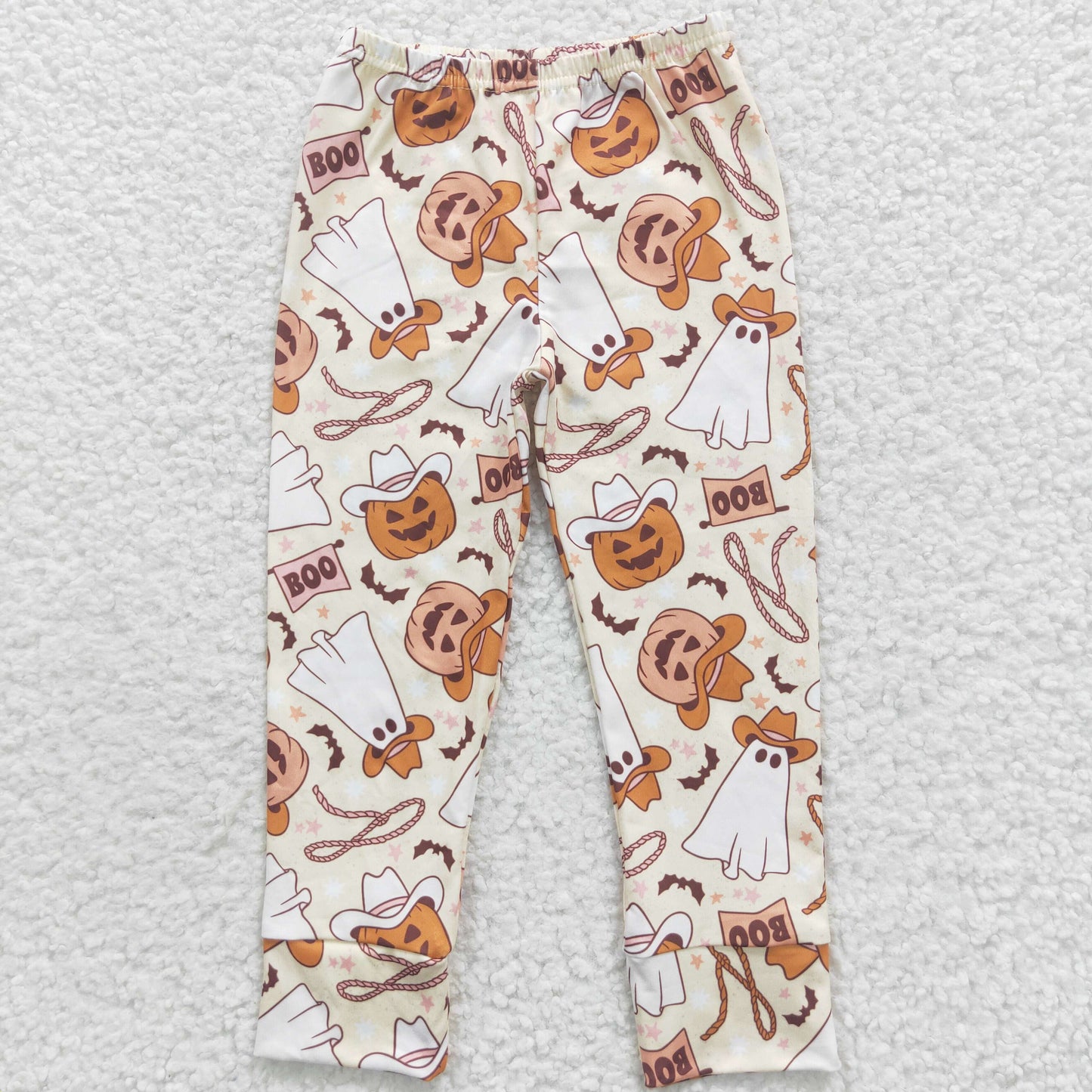 P0166 Baby Boy Halloween Pumpkin Ghost Pants