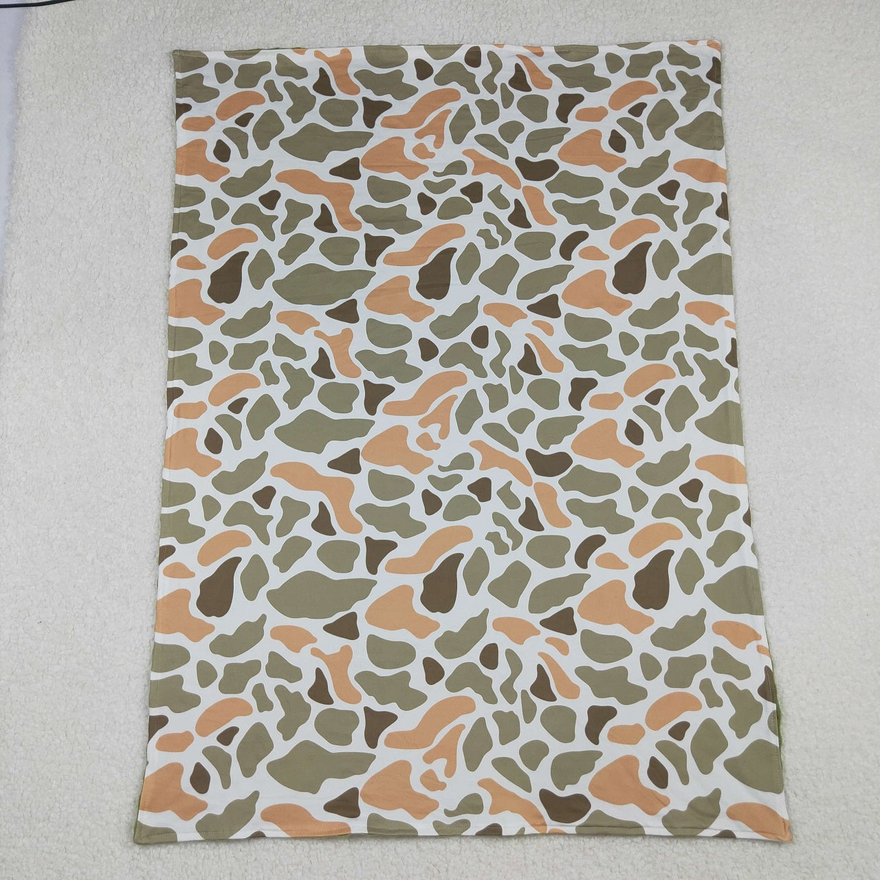 Sibling Boys Kids Green Orange Camo Shirt Pajamas Set Hunting Blanket Clothes RTS