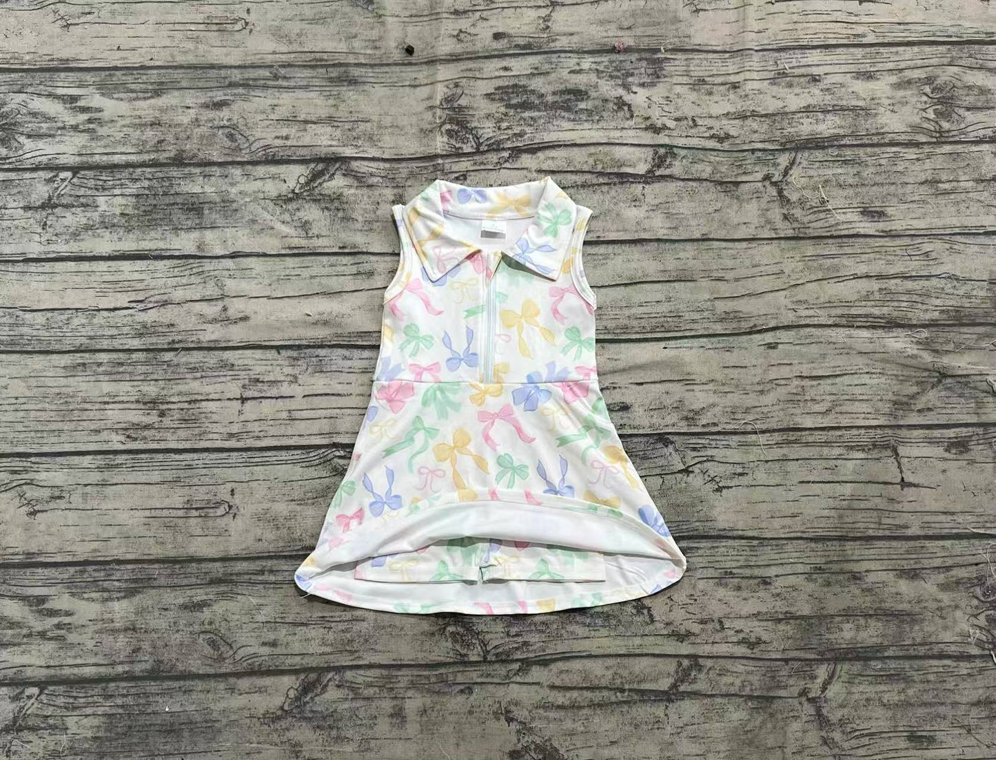 Baby Girl Sleeveless Bows Yoga Active Wear Shorts Dress RTS