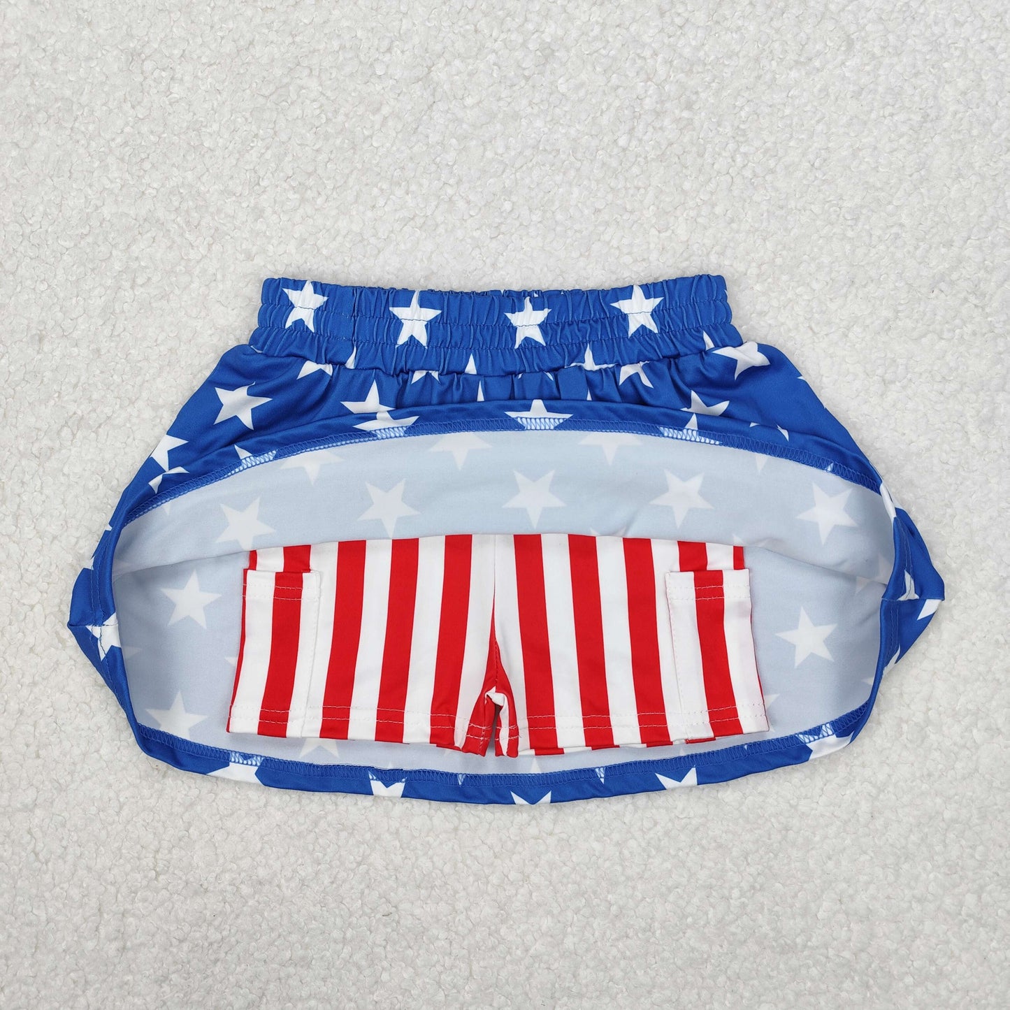 Baby Girl July 4th Stars Stripes Summer Skort Shorts Skirt RTS