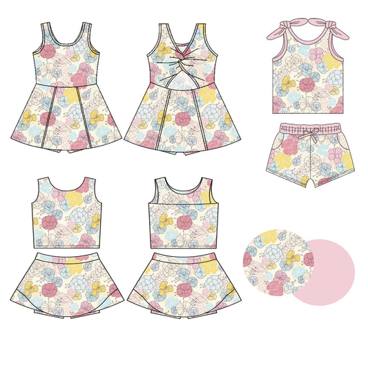 Baby Girl Sleeveless Flower Sibling Dress Set ( Moq 5 Each Style ) 3.21