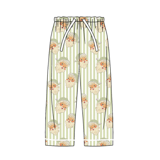 Adult Men Christmas Santa Green Stripes Pants