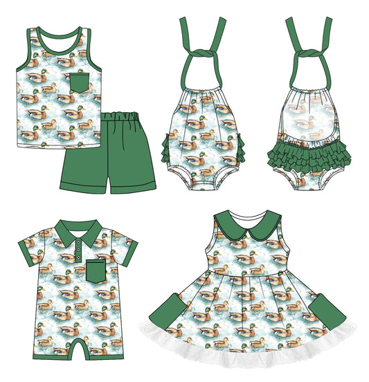 Baby Boy Girl Ducks Sibling Romper Dress Set ( Moq 5 Each Style ) 1.3