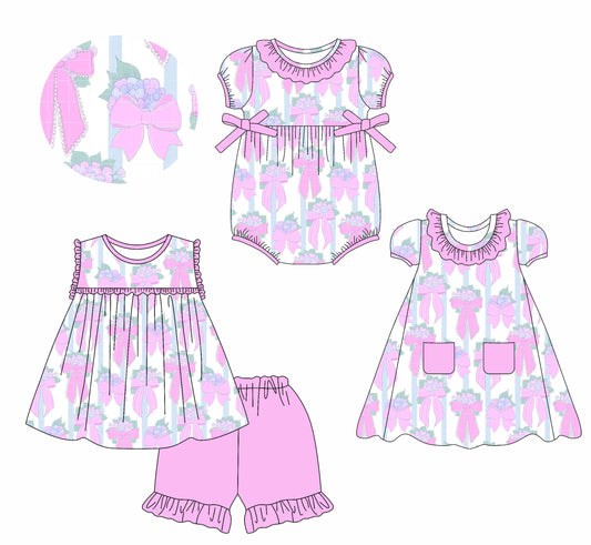 Baby Girl Flower Bows Sibling Romper Dress Set ( Moq 5 Each Style ) 2.11