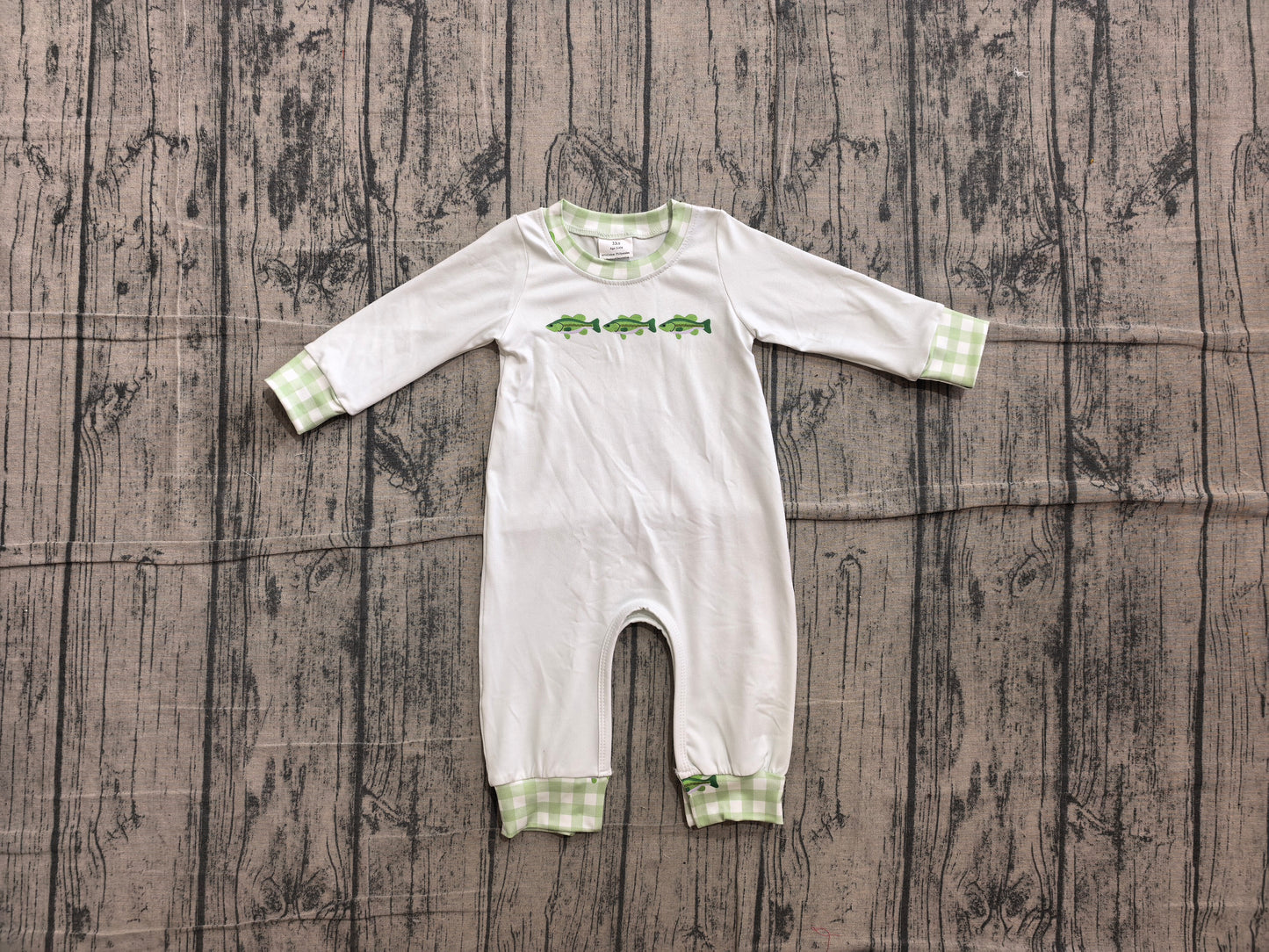 ( No moq ) Preorder Baby Boys Infant Long Sleeves Fish Romper Clothes