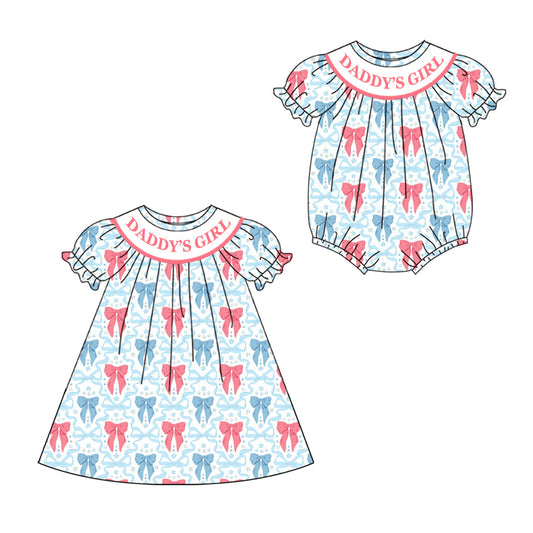 Baby Kids Bows Daddy's Girl Sibling Dress Romper ( Moq 5 Each Style ) 1.15