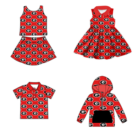 ( Moq 5 each style ) Baby Boy Girl Toddler G Sibling Team Dress Shirt Set 7.12