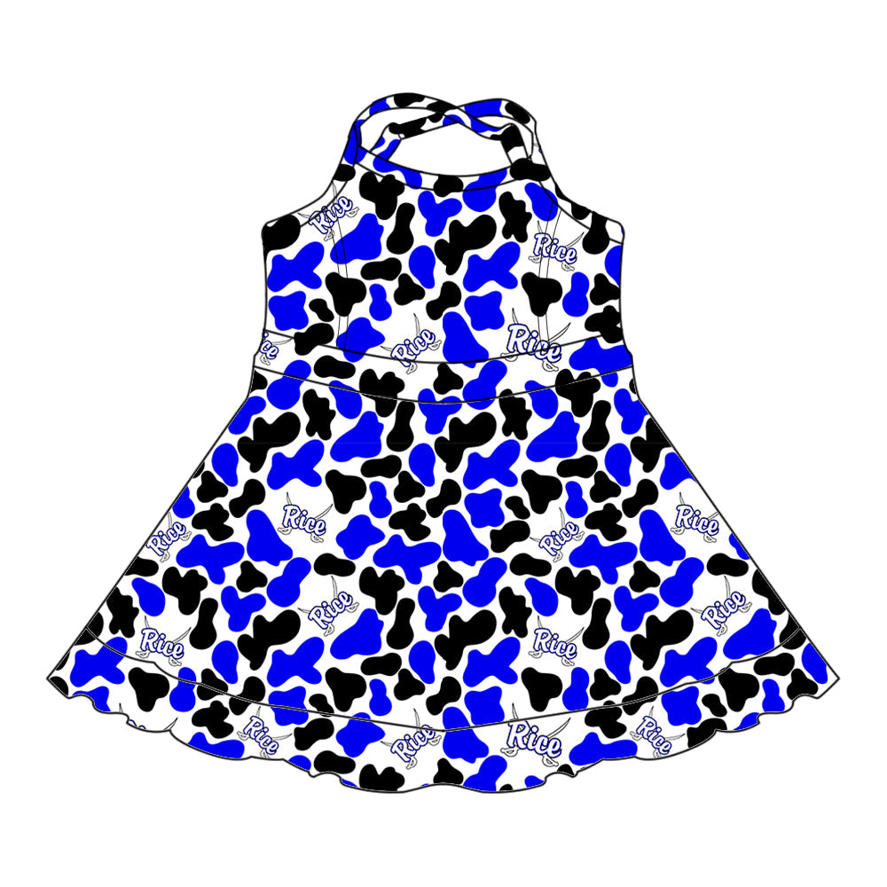 ( Moq 5 each style ) Baby Boy Girl Team Sibling Shirt Blue Camo Jumpsuit Dress Set 8.5