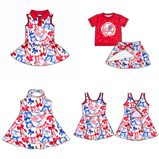 ( Moq 5 each style ) Baby Girl Team Bows Sibling Dress Set 5.16