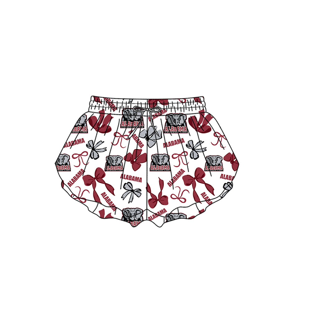 ( Moq 5 Each Style ) Baby Girls Kids Red Bows Elephant Sibling Team Shorts Dresses Set