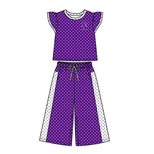 ( Moq 5 ) Baby Girls Kids Short Sleeves Shirt Pants Team Set Clothes