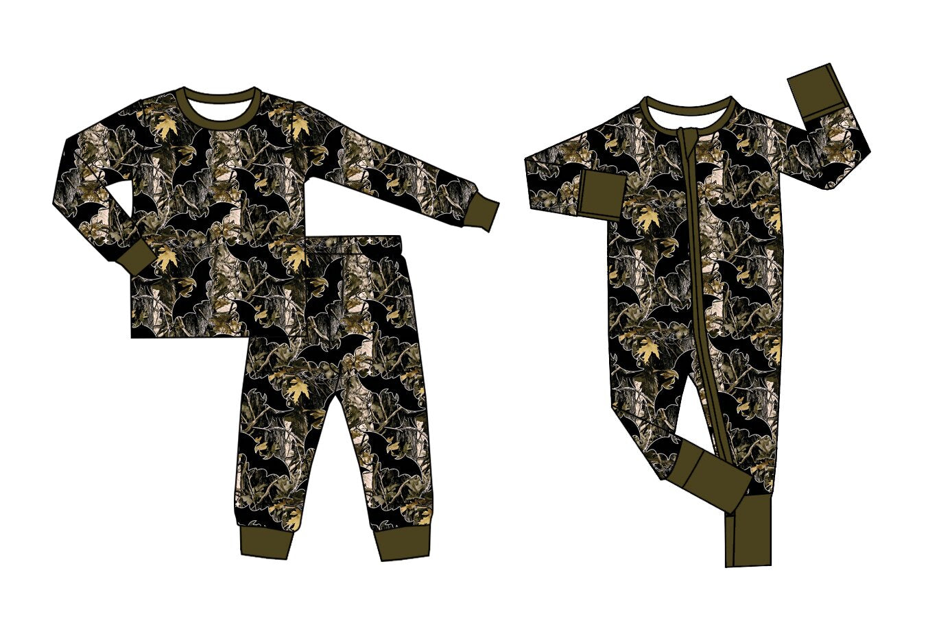 ( Moq 5 Each Style ) Sibling Baby Boys Kids Long Sleeves Camo Set Romper Fall Clothes