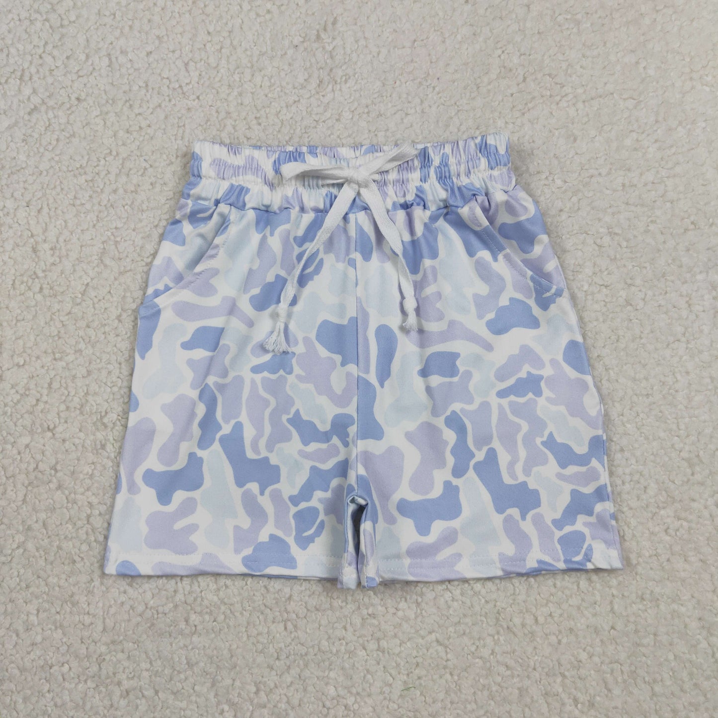 Baby Boys Kids Blue Camo Pockets Shorts Bottoms Team Clothes RTS