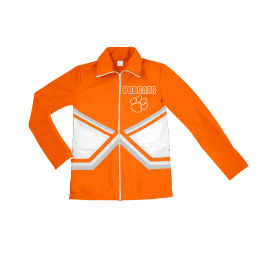 Baby Boy Orange Long Sleeves Zipper Team Shirt Tops