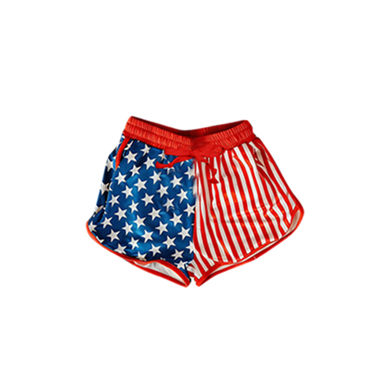 ( Moq 5 ) Preorder Adult Women 4th of July Stars Stripes Summer Shorts Bottoms