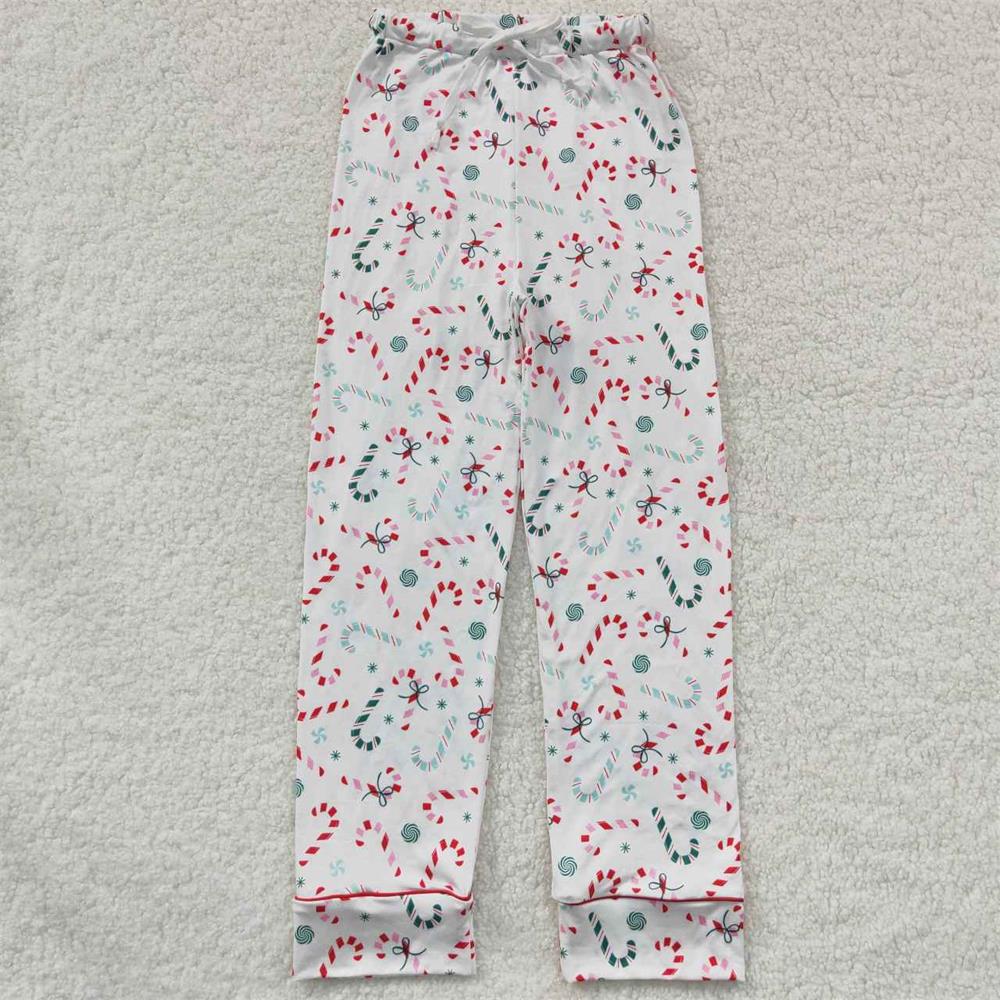 Baby Boy Girl Adult Women Christmas Candy Cane Sibling Family Romper Pajamas Clothes Set RTS