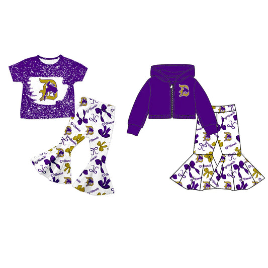 ( Moq 5 each style ) Baby Girl Team Sibling Rodeo Bows Dress Set 7.21