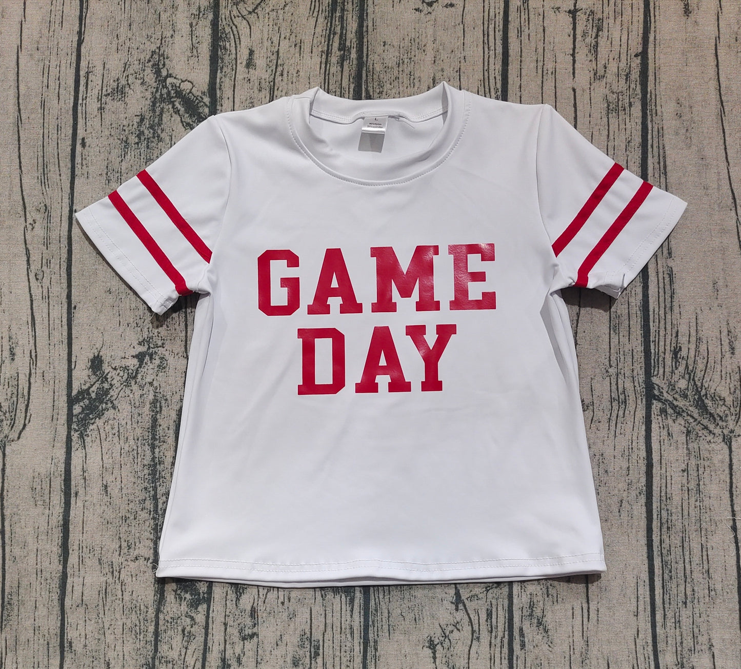 Baby Girl Short Sleeves Game Day Red Team Cheer Yoga Active Shirt RTS