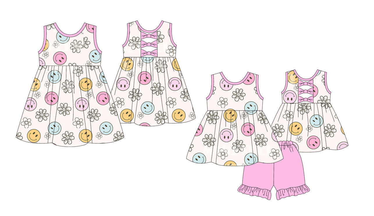 Baby Girl Smile Flower Sibling Dress Set ( Moq 5 Each Style ) 1.9