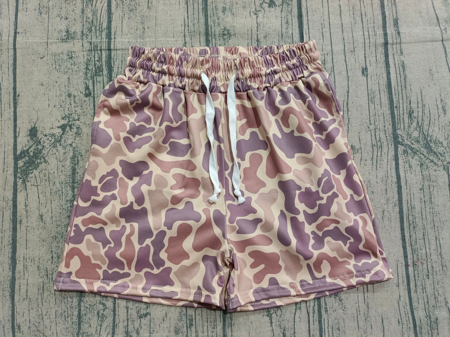 ( No moq ) Preorder Baby Boys Camo Pockets Adjustable Shorts Southern Bottom