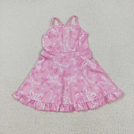 Baby Girl Athletic Yoga Butterfly Pink Active Wear Skort Dress RTS