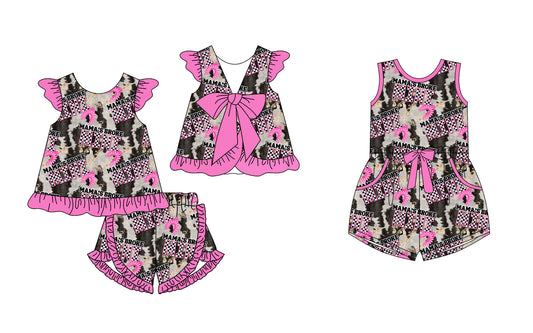 Baby Girl Summer Western Mini Sibling Jumpsuit Set ( Moq 5 Each Style ) 12.24