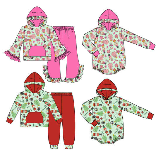 ( Moq 5 Each Style ) Baby Girl Toddler Soldiers Christmas Sibling Romper Set