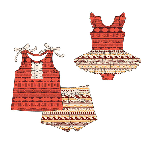 Baby Girl Summer Aztec Sibling Romper Set ( Moq 5 Each Style ) 3.19