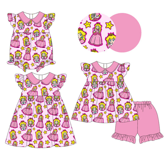 Baby Girl Game Princess Pink Sibling Romper Dress Set ( Moq 5 Each Style ) 1.9