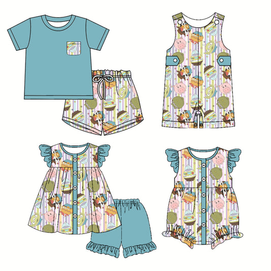 Baby Boy Girl Cartoon Sibling Romper Set ( Moq 5 Each Style ) 3.1