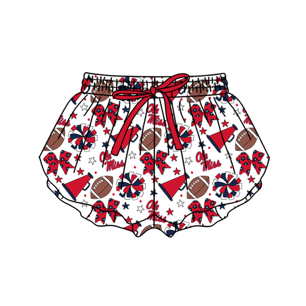 ( Moq 5 ) Baby Girls Kids Stars Bows Cheer Football Shorts Bottoms Team Clothes