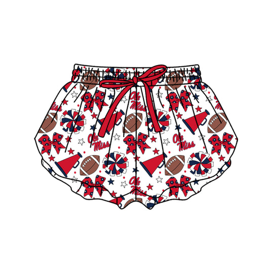 ( Moq 5 ) Baby Girls Kids Stars Bows Cheer Football Shorts Bottoms Team Clothes