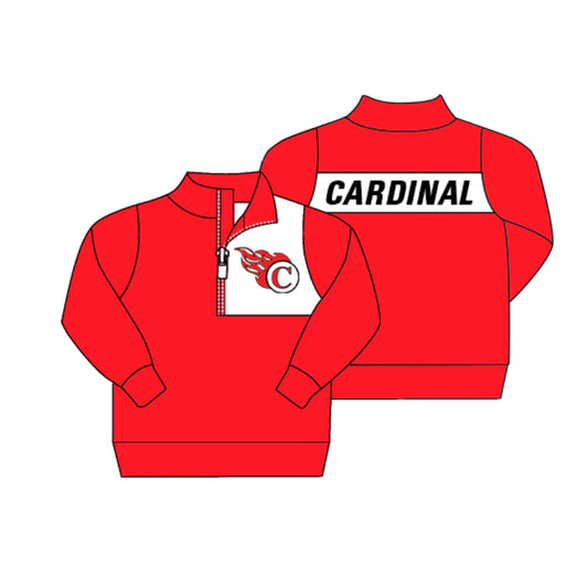 Baby Boy Red Long Sleeves Team C Pullover Shirt ( Moq 5 )