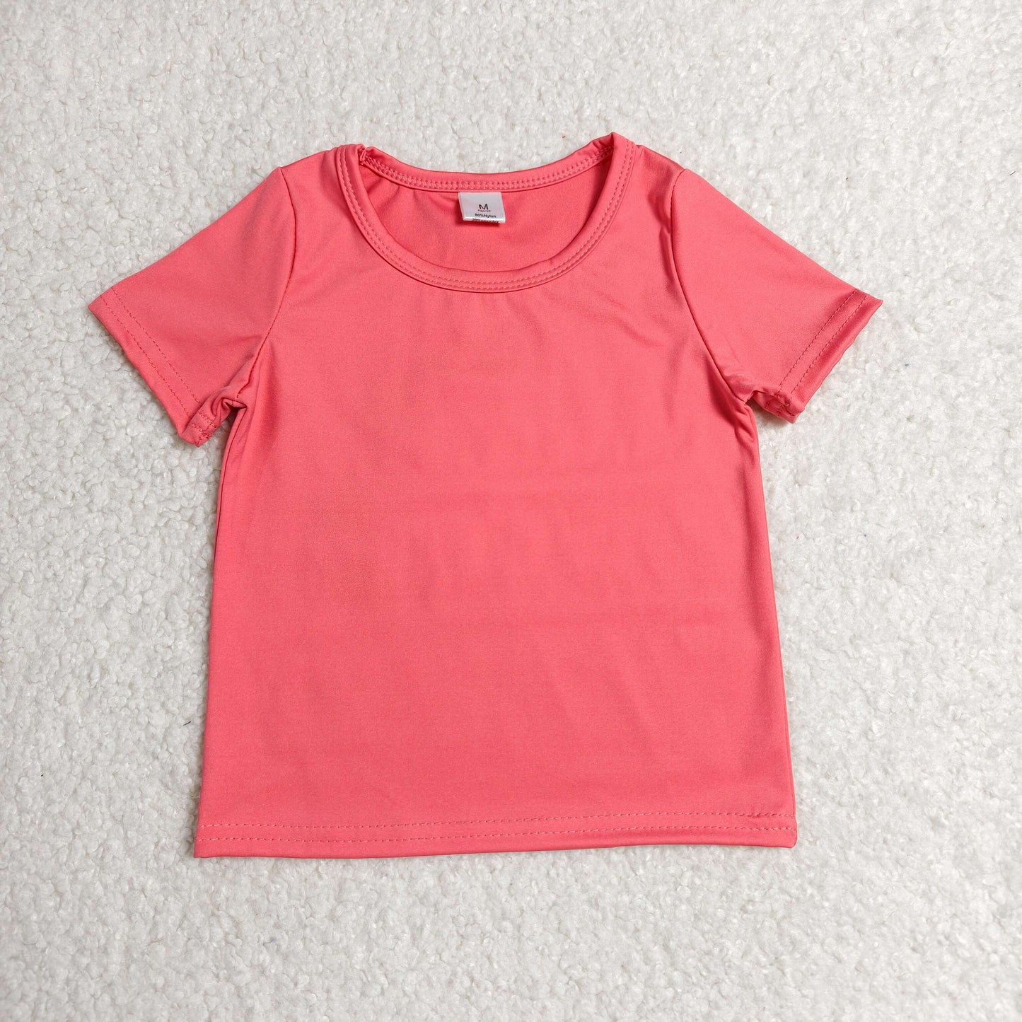 Baby Girls Kids Short Sleeves Shirt Yoga Active Tops Peach Clothes RTS