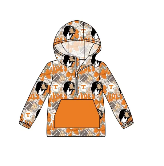 Baby Girl Long Sleeves Dog Team Hoodie Pocket Shirt Tops Moq 5