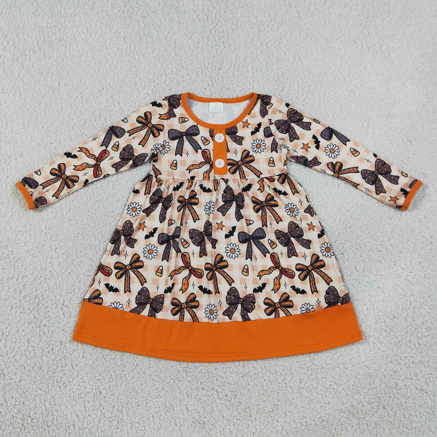 Sibling Baby Girls Kids Bows Flower Candy Pockets Tunic Ruffle Pants Set Halloween Dress Clothes RTS