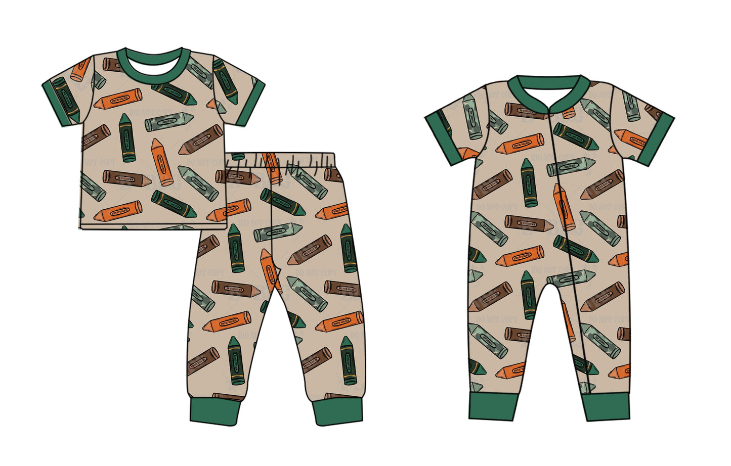 Baby Boy Toddler Short Sleeves Back To School Sibling Romper Clothes Set ( Moq 5 Each Design )11.22