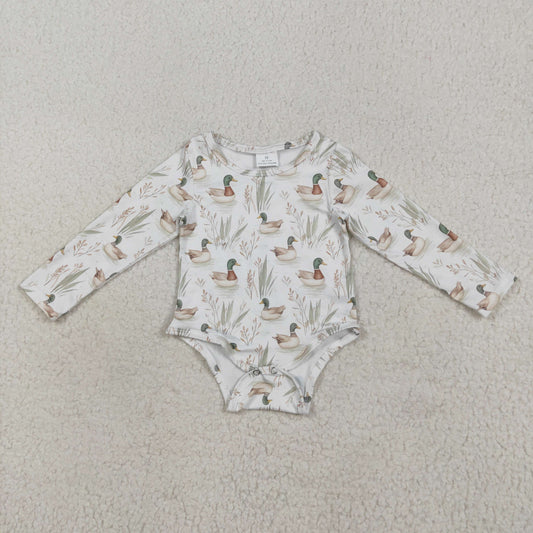 Baby Boy Infant Long Sleeves Ducks Bubble Romper RTS
