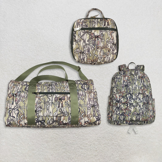 Sibling Girls Kids Toddler Adult Camo Bows Duffle Gym Backpack Lunch Bag Sibling Bags