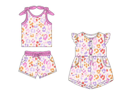 Baby Girl Leopard Sibling Jumpsuit Set ( Moq 5 Each Style ) 1.18
