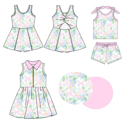 Baby Girl Flower Bows Sibling Dress Set ( Moq 5 Each Style ) 1.23